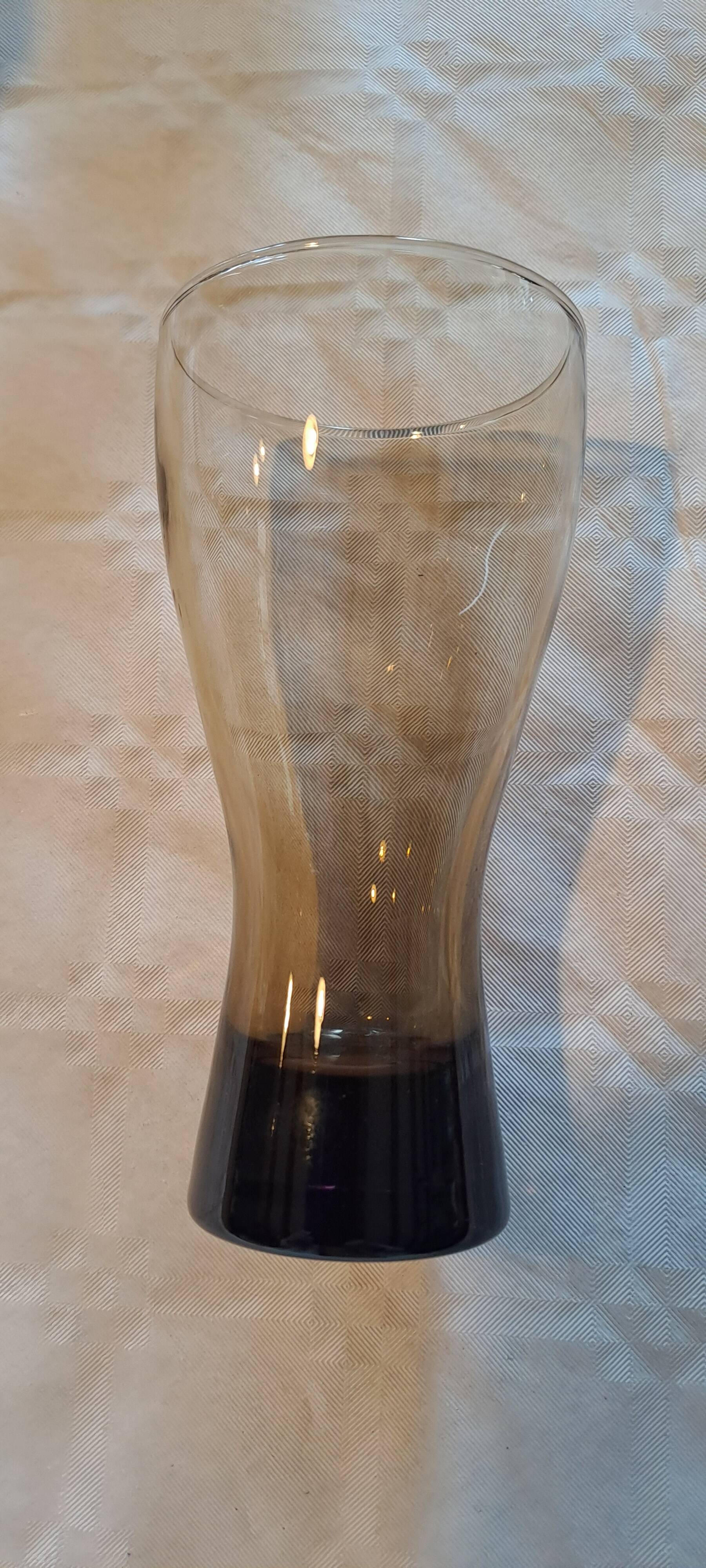 Set of 10 smoked glasses from the 60s/70s