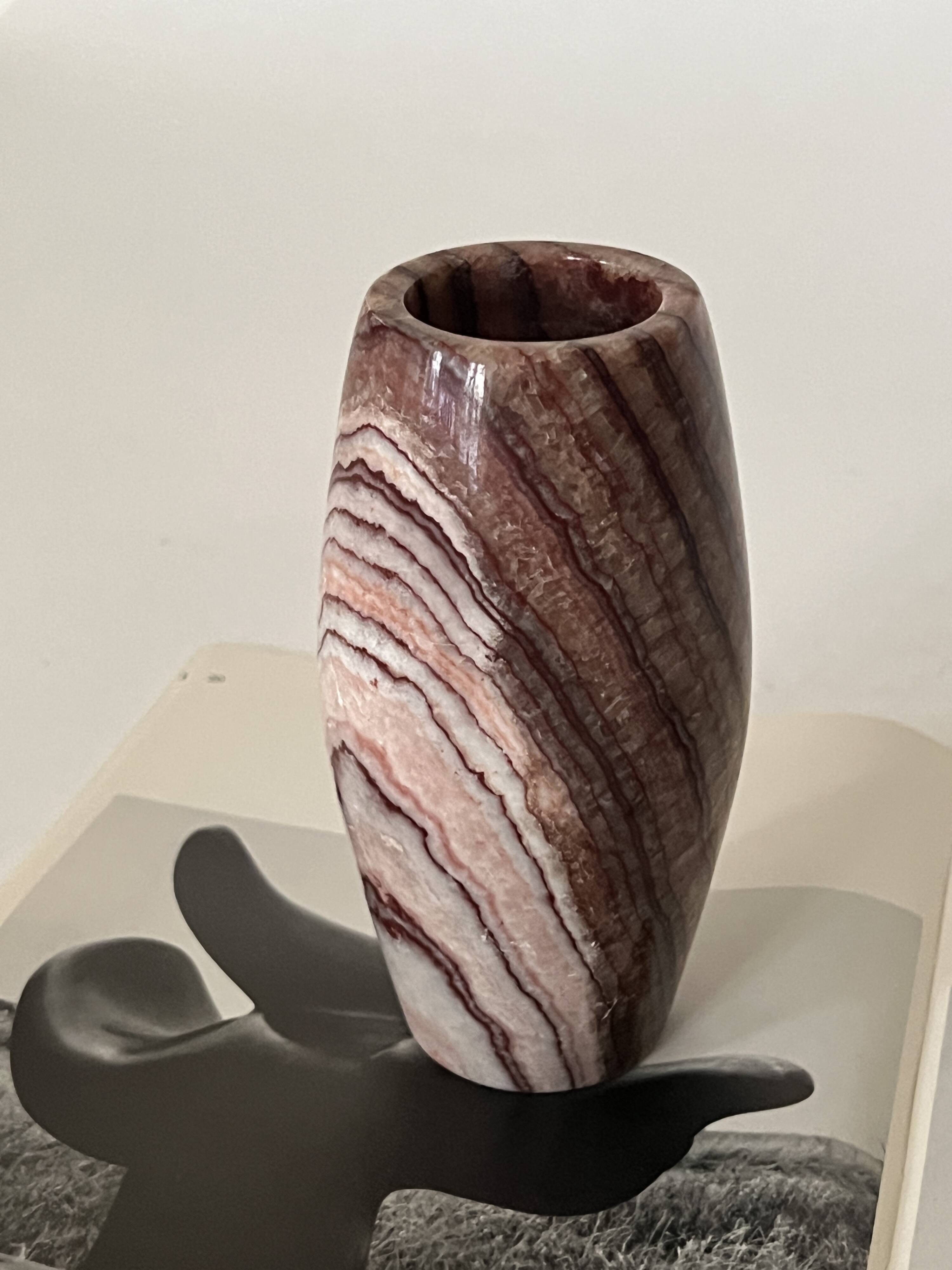 Genuine onyx marble vase, 1970 design
