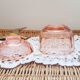 Sucrier en verre rose bonbonnière rose boite en verre