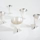 Set of 6 Art Deco silver-plated metal cups by La Maison Desny 1928