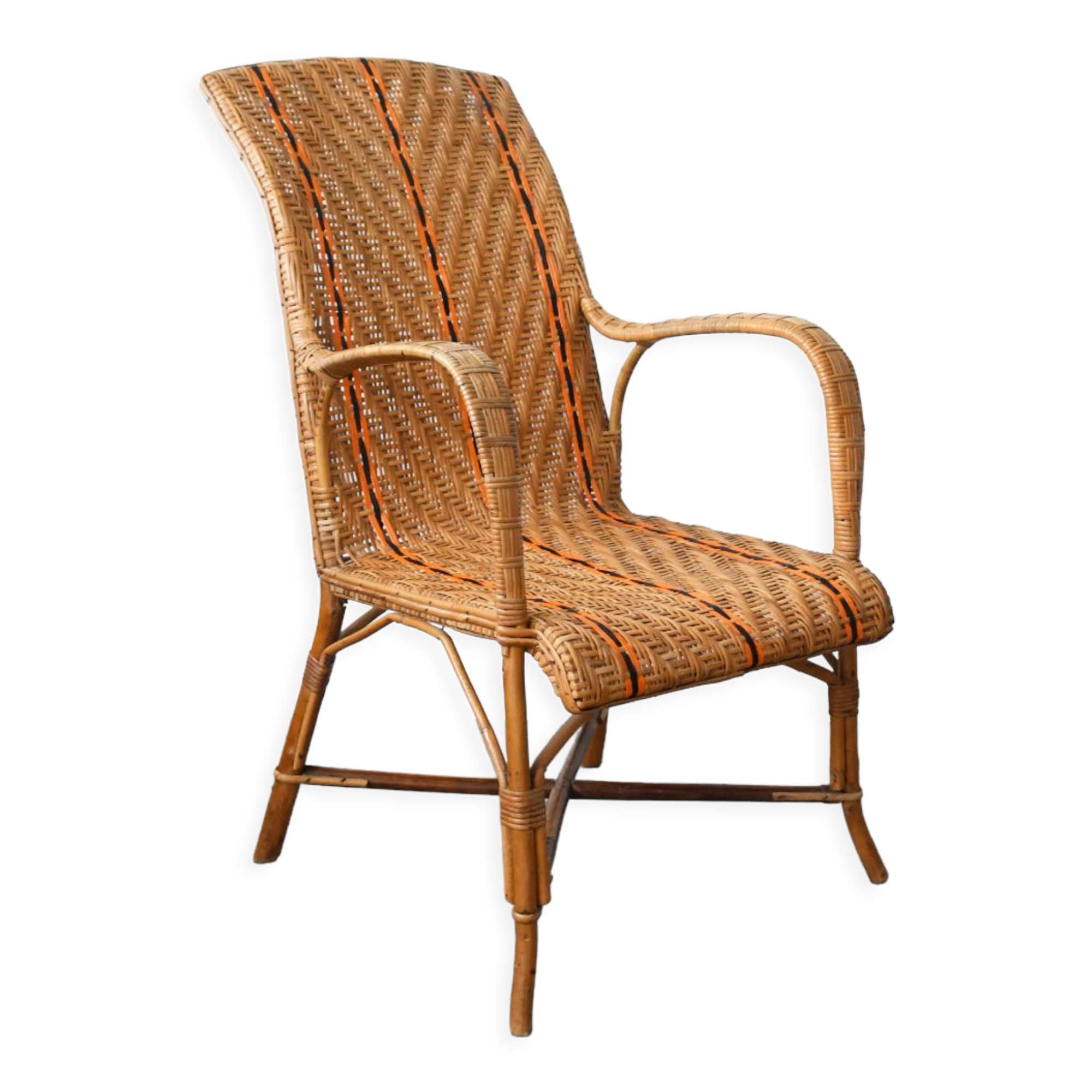 Vintage wicker/rattan armchair