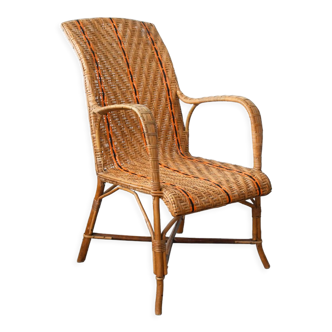 Vintage wicker/rattan armchair