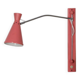 Vintage metal wall lamp, Czech design from the 1960s