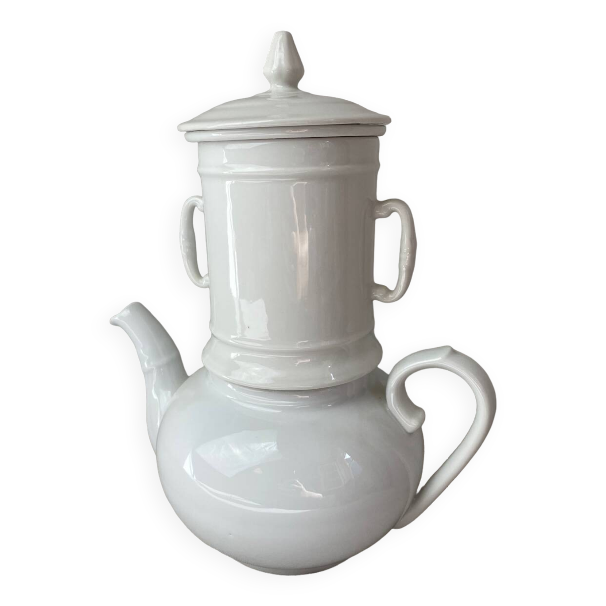 Pillivuyt France white porcelain teapot