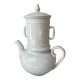 Pillivuyt France white porcelain teapot