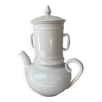 Pillivuyt France white porcelain teapot