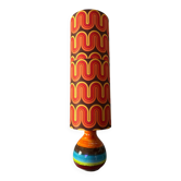 Lamp with handmade lampshade