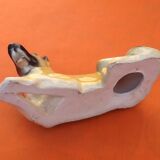 1970s zoomorphic sculpture glazed ceramics german shepherd dog