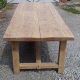 Farm table solid oak raw wood