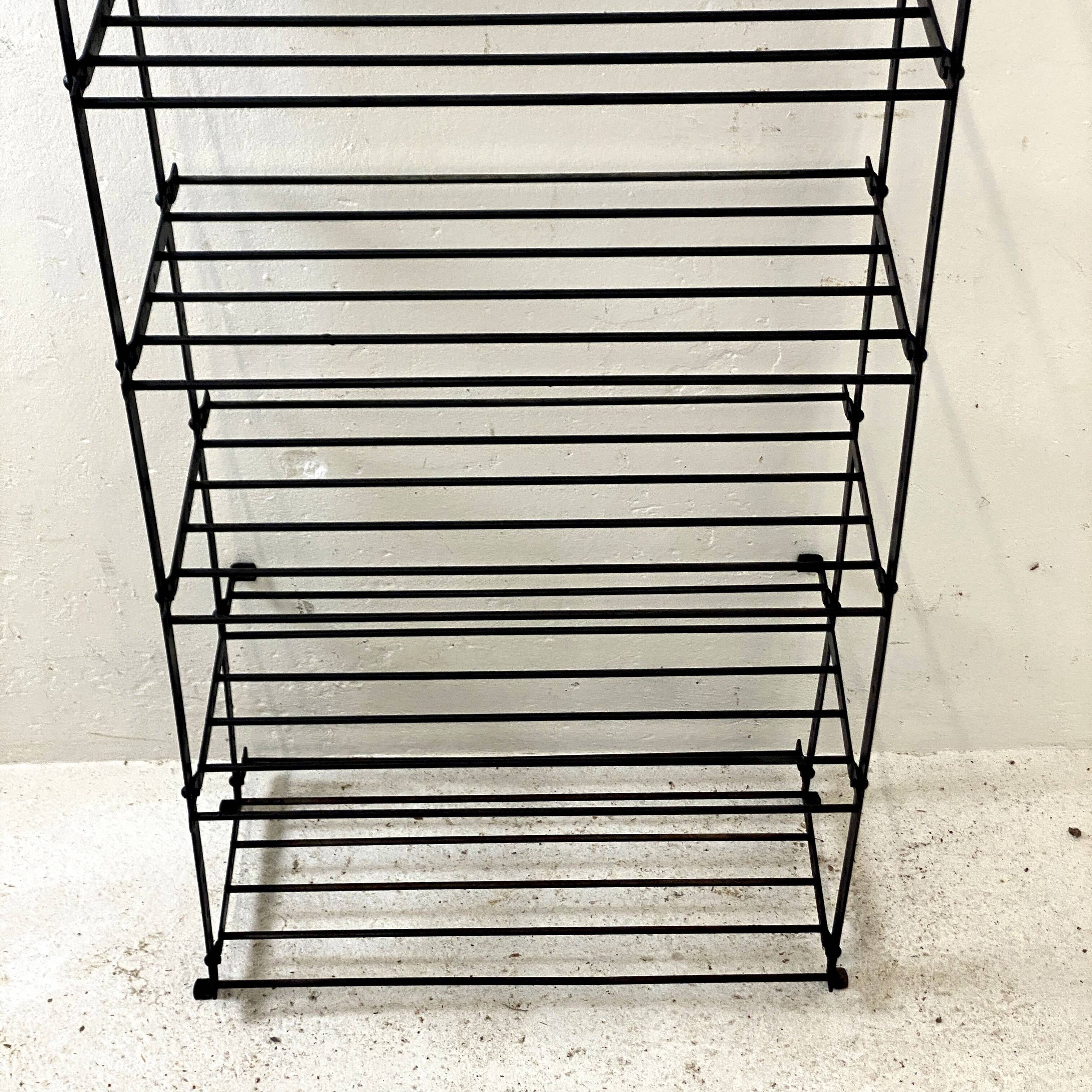 Industrial black shelf