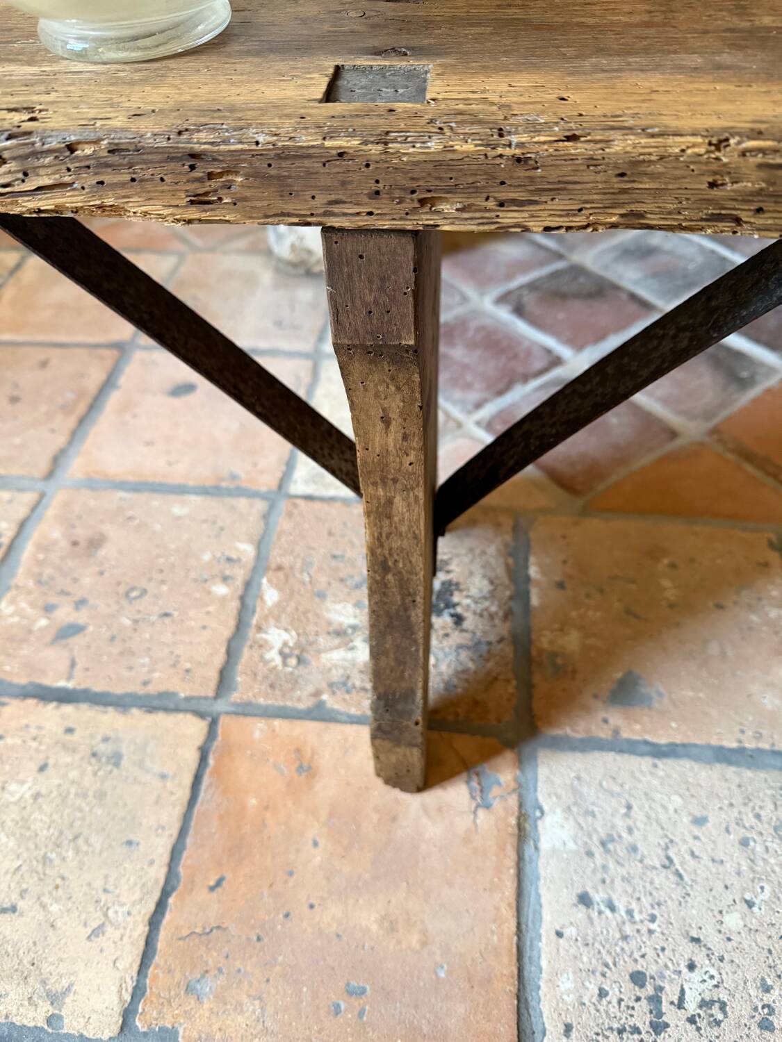 Banc de ferme rénové