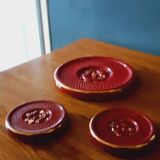 Set of Coasters and Two Bottle Coasters from the 30s/40s in Verceram Ceramic