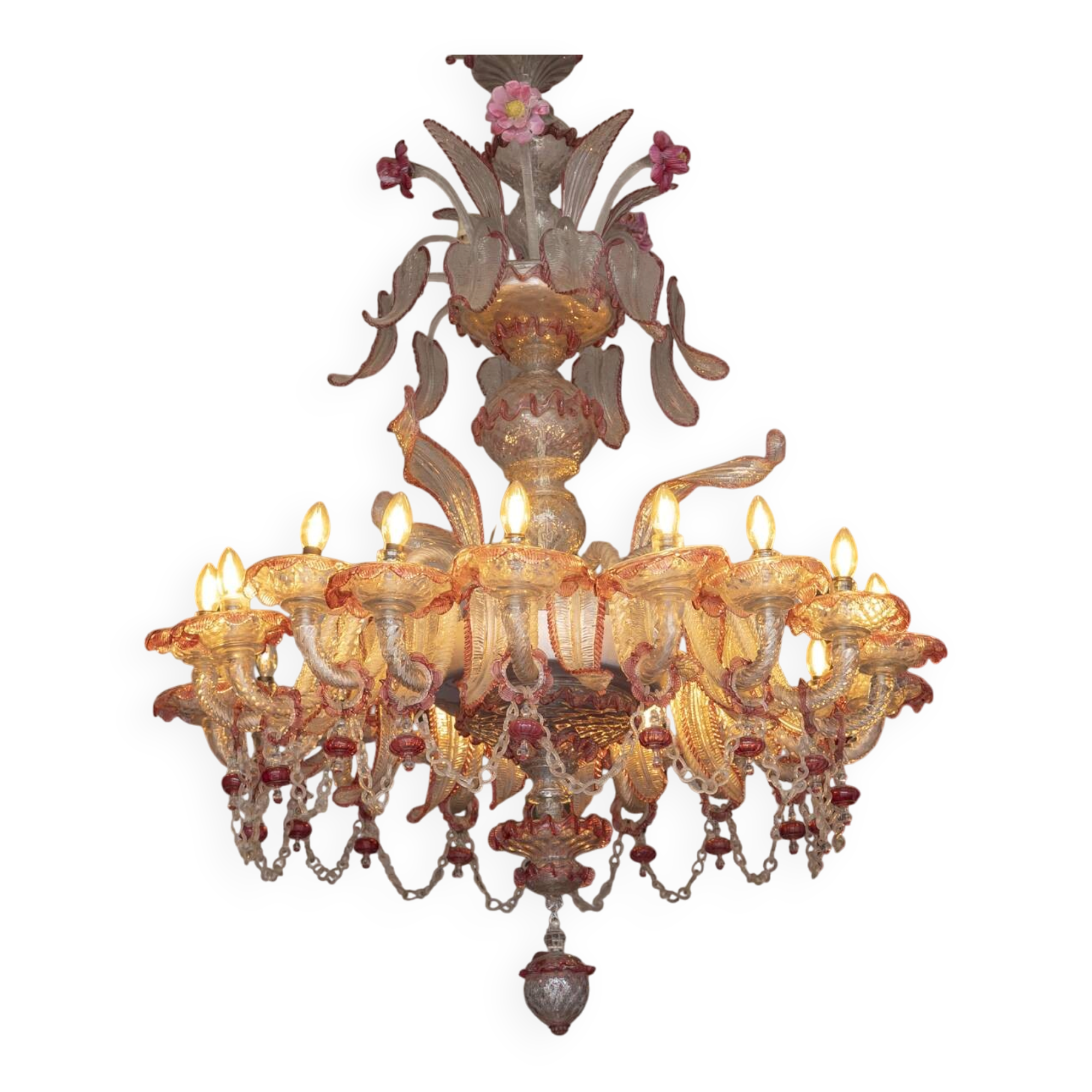 Murano chandelier with 24 branches