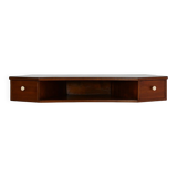 Table de chevet murale scandinave en acajou avec boutons en bakélite