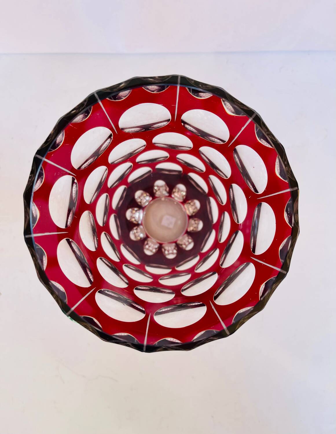 Bohemian crystal vase