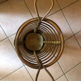 Umbrella door with bamboo handles and vintage rattan 60s