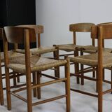 Ensemble de six chaises à repas en chêne par Borge Mogensen