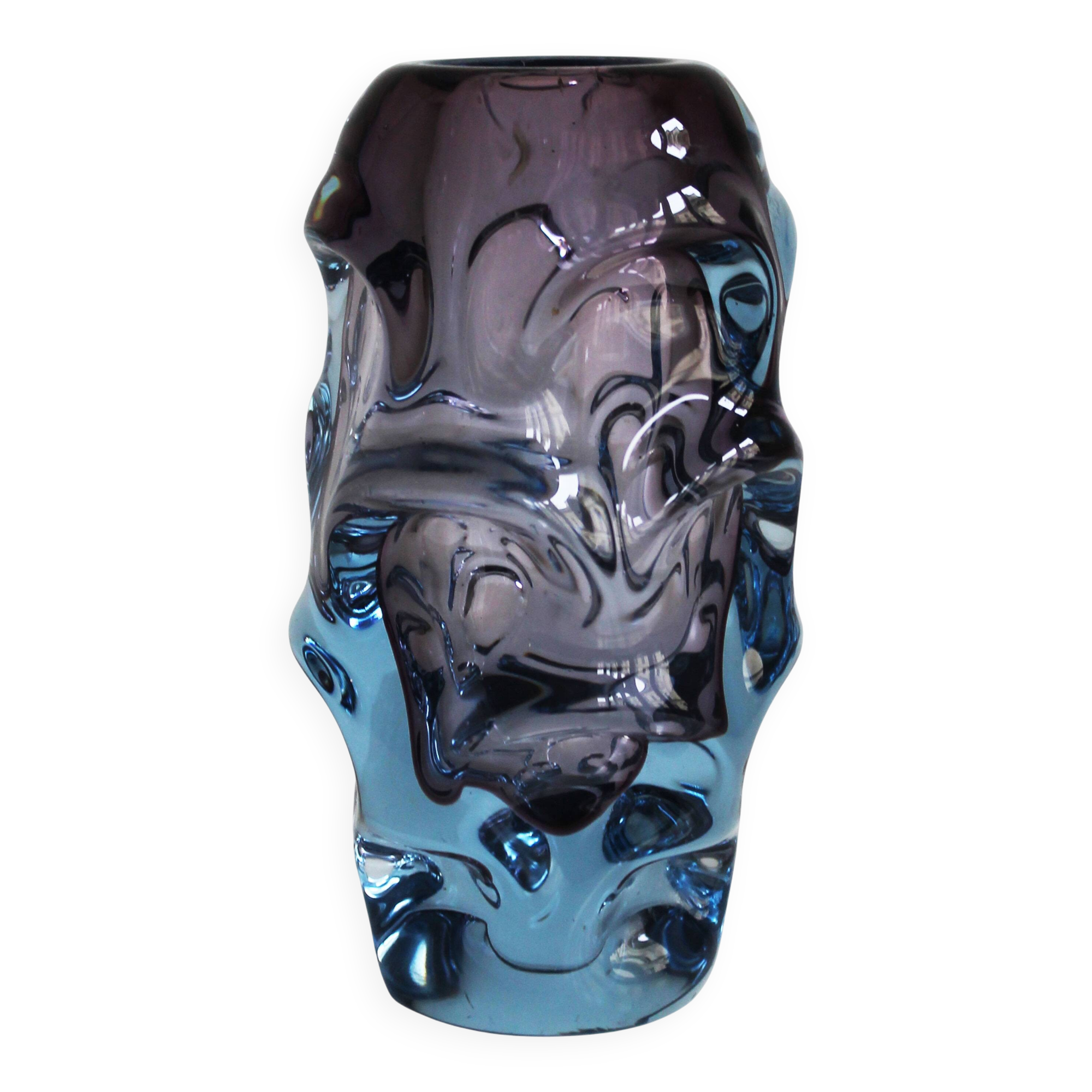 1960s Flower Vase by Jan Beranek – Pattern 5988 (Red Core Series)