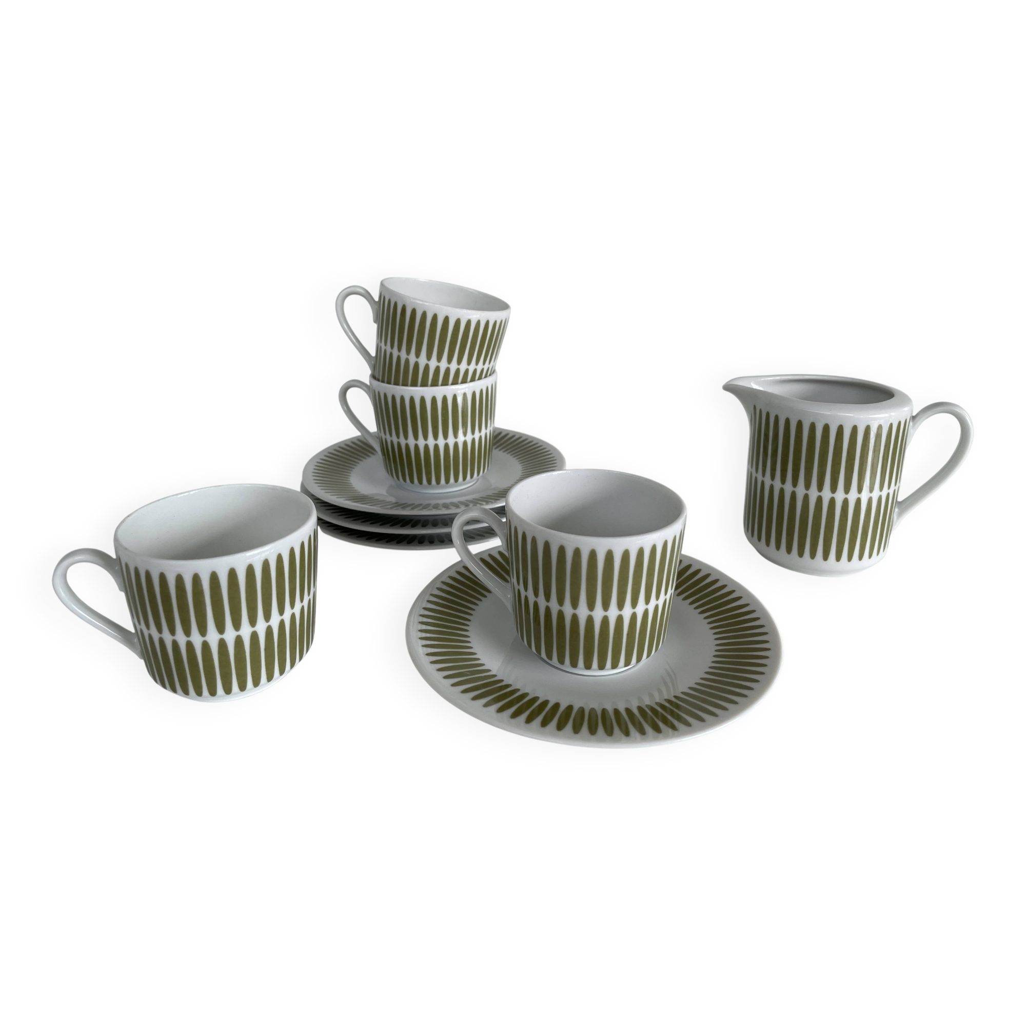 Scandinavian graphic style coffee service