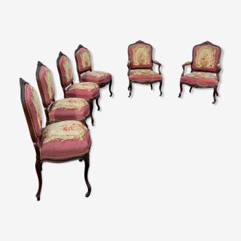 Aubusson tapestry chairs