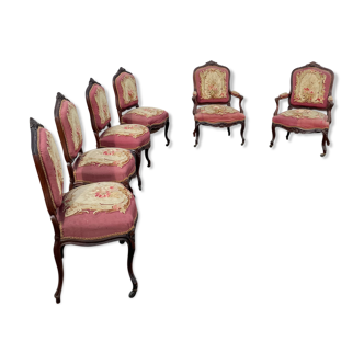 Aubusson tapestry chairs