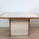Travertine and marble coffee table