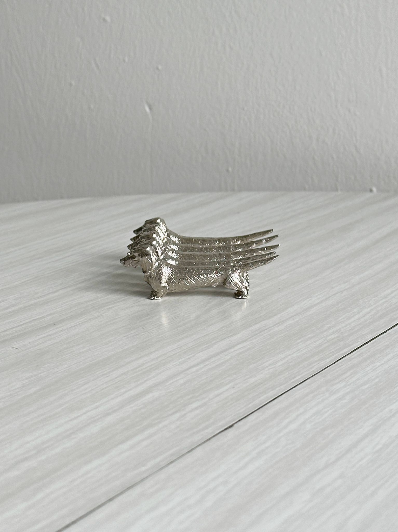 Lot de 6 porte-couteaux en forme de chien teckel