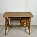 Vintage rattan desk 1960