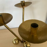 Pair of modernist bronze candlesticks