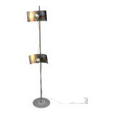 Lampadaire vintage métal brossé – années 70 – style Disderot / Reggian