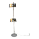 Lampadaire vintage métal brossé – années 70 – style Disderot / Reggian