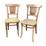Paire de chaises bistrot Thonet 533 en bois courbé 1914