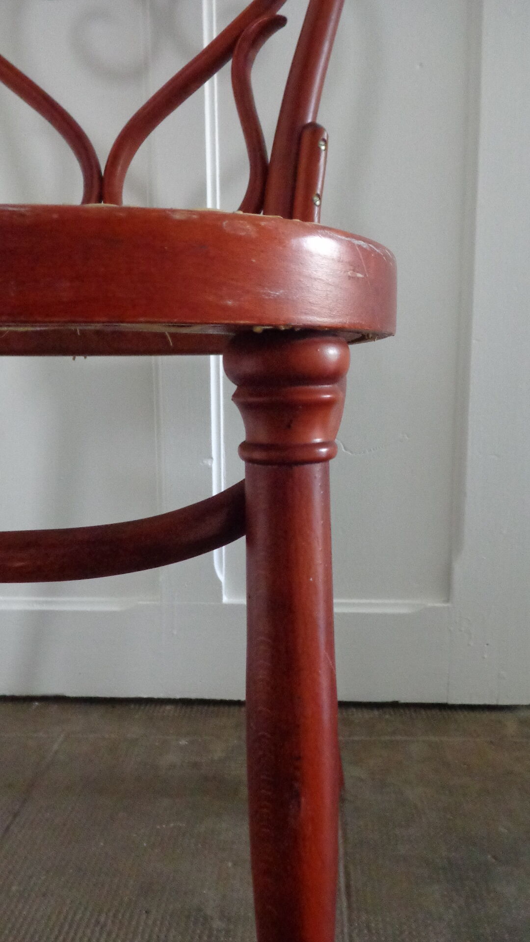 Coubated wooden chair