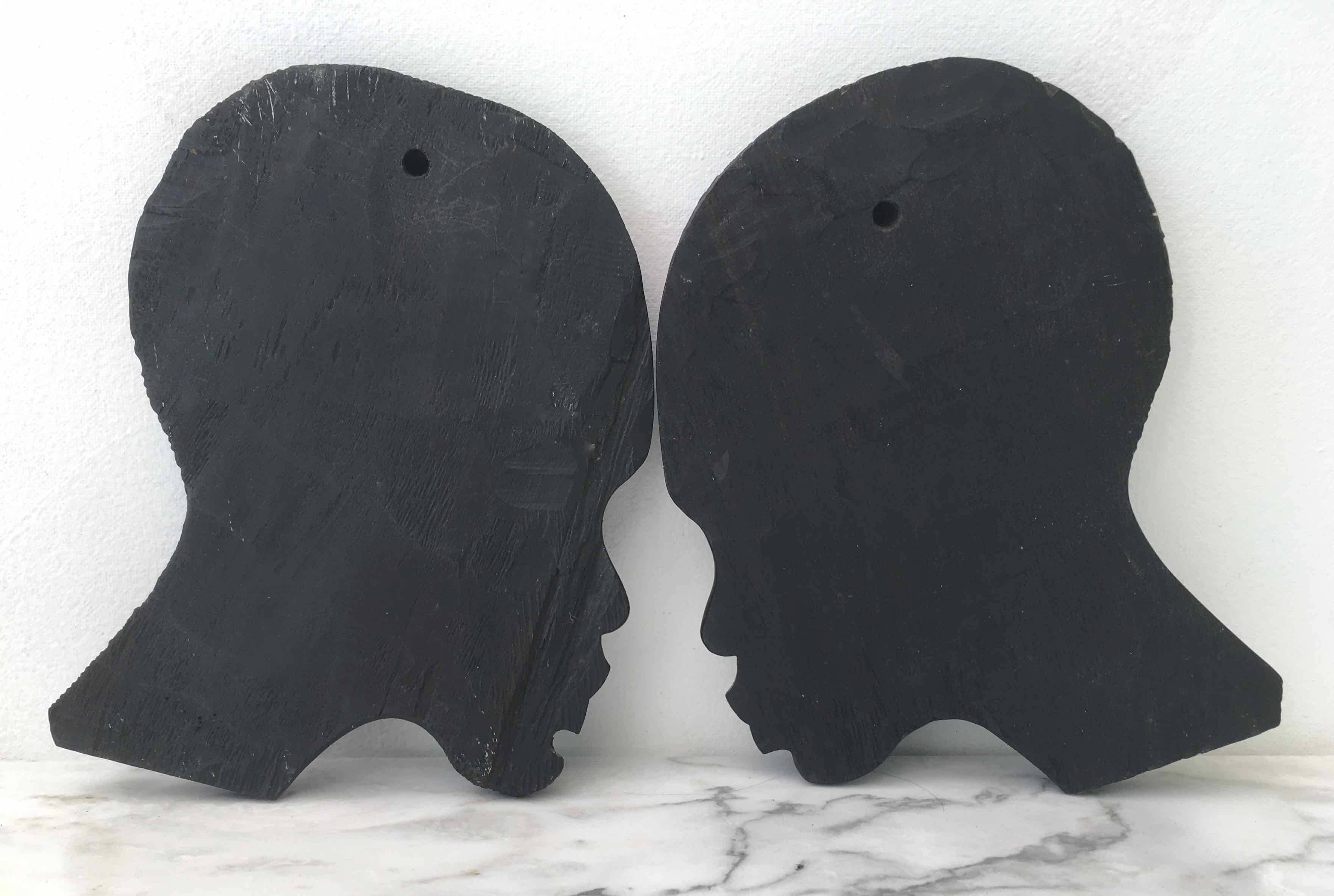 Sculptures profils africains en ébène