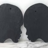 Sculptures profils africains en ébène