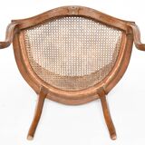 Louis XV style caned bergère armchair