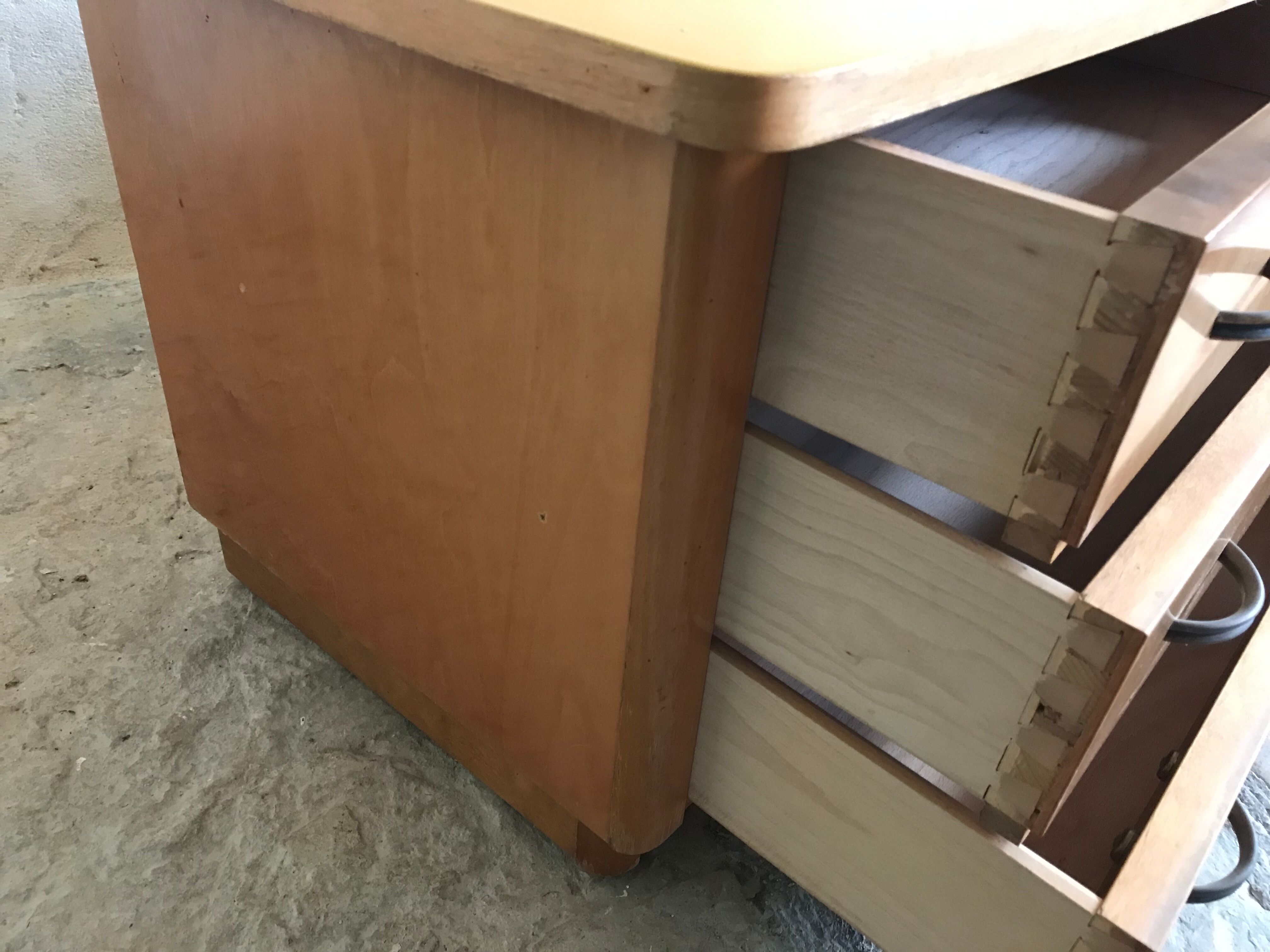 Cabinet low sideboard 1940-1960's in blond wood
