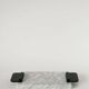 Small marble tray, grey and black, 1980.