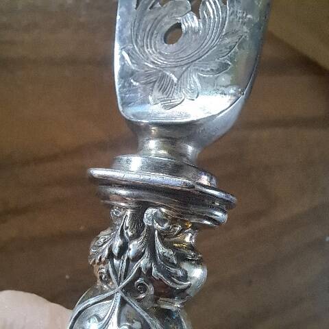 Couverts de service à poissons en argent massif 950°/°°