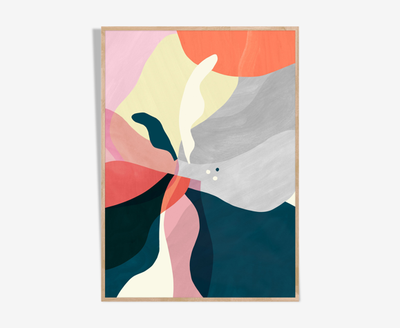 Affiche d'art printemps rose, 50×70 cm