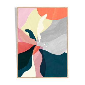 Affiche d'art printemps rose, 50×70 cm