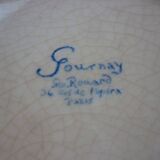 Round dish 32.5 cm Gournay signed M. Goupy for MAISON ROUARD