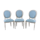 Lot de 3 chaises médaillon style Louis XV
