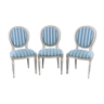 Lot de 3 chaises médaillon style Louis XV