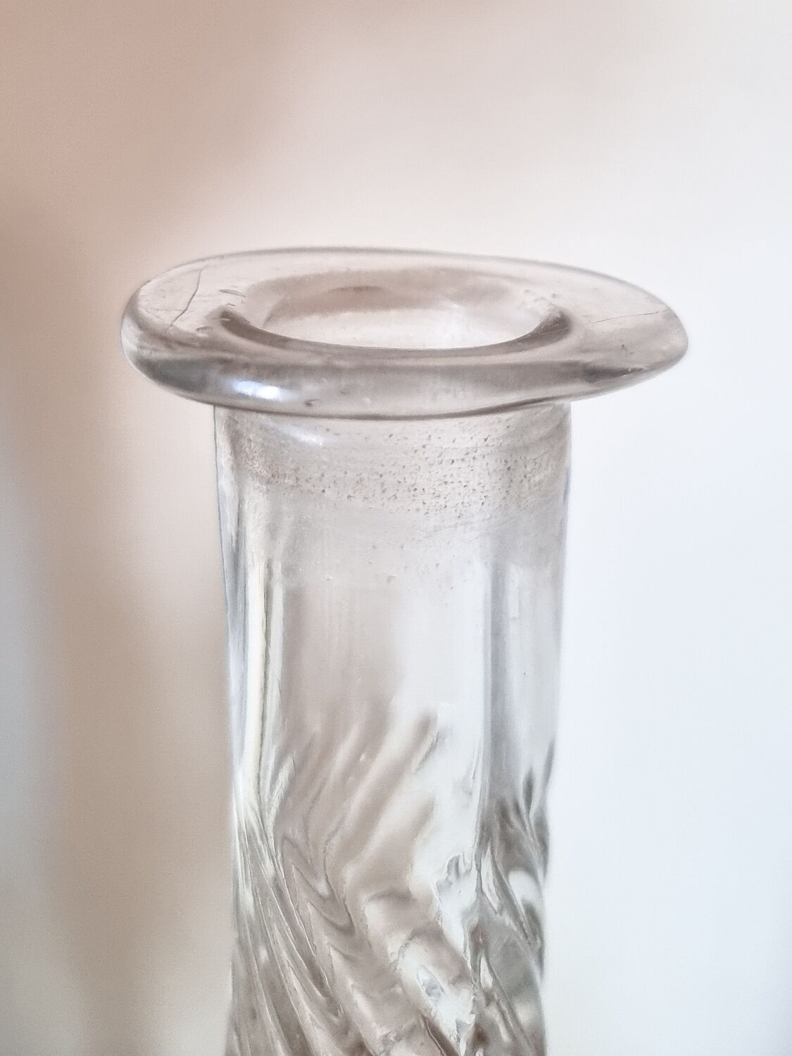 Small molded glass decanter