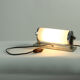 Vintage aluminium wall or table light with original switch, czechoslovakia 1920s
