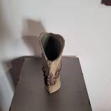 Old large brutalist stoneware ceramic vase odile pichon 60s