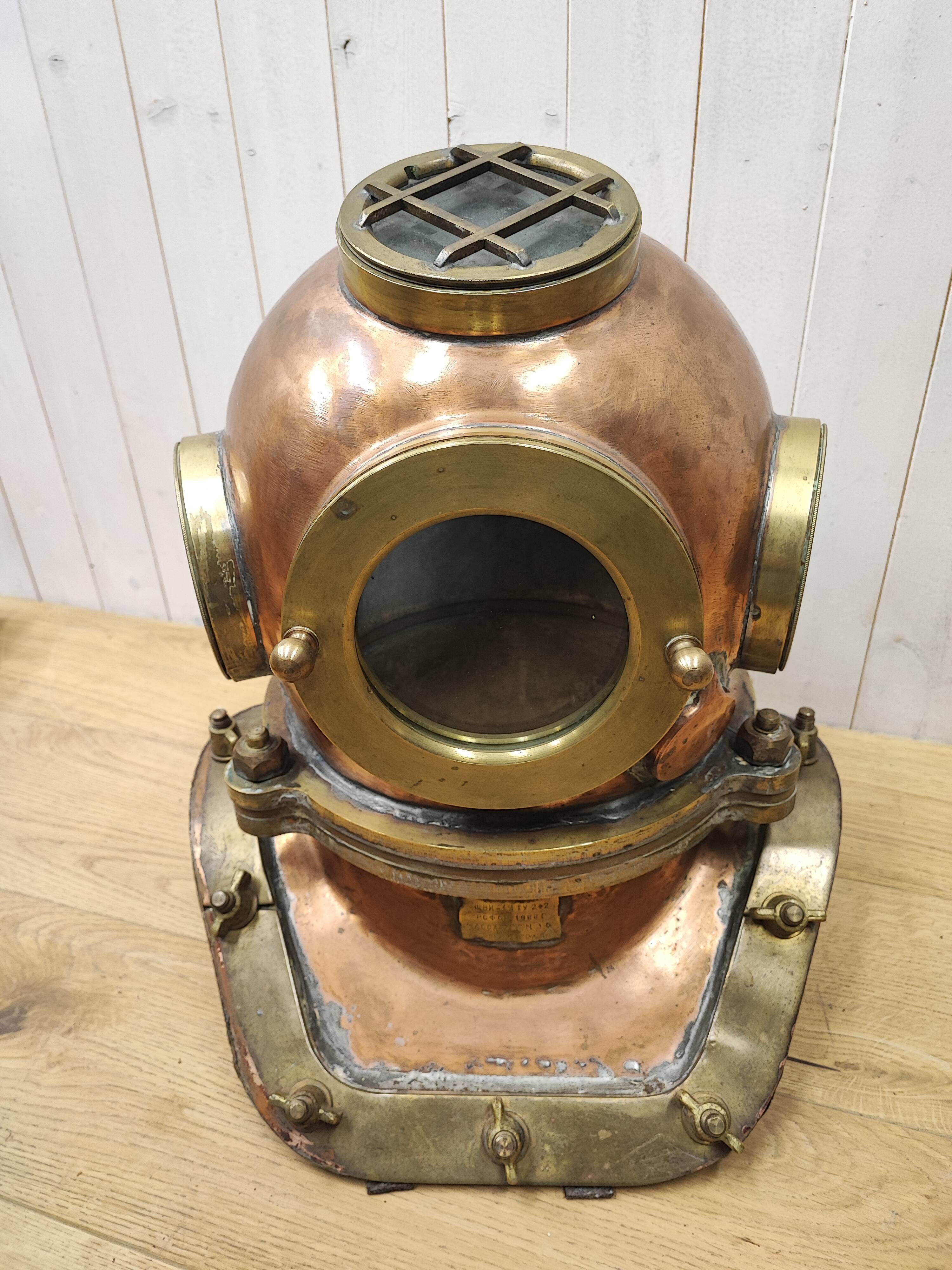Old Russian diver's helmet
