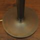 Danish desk lamp 1960s with decorative ribbed shade, brown metal
