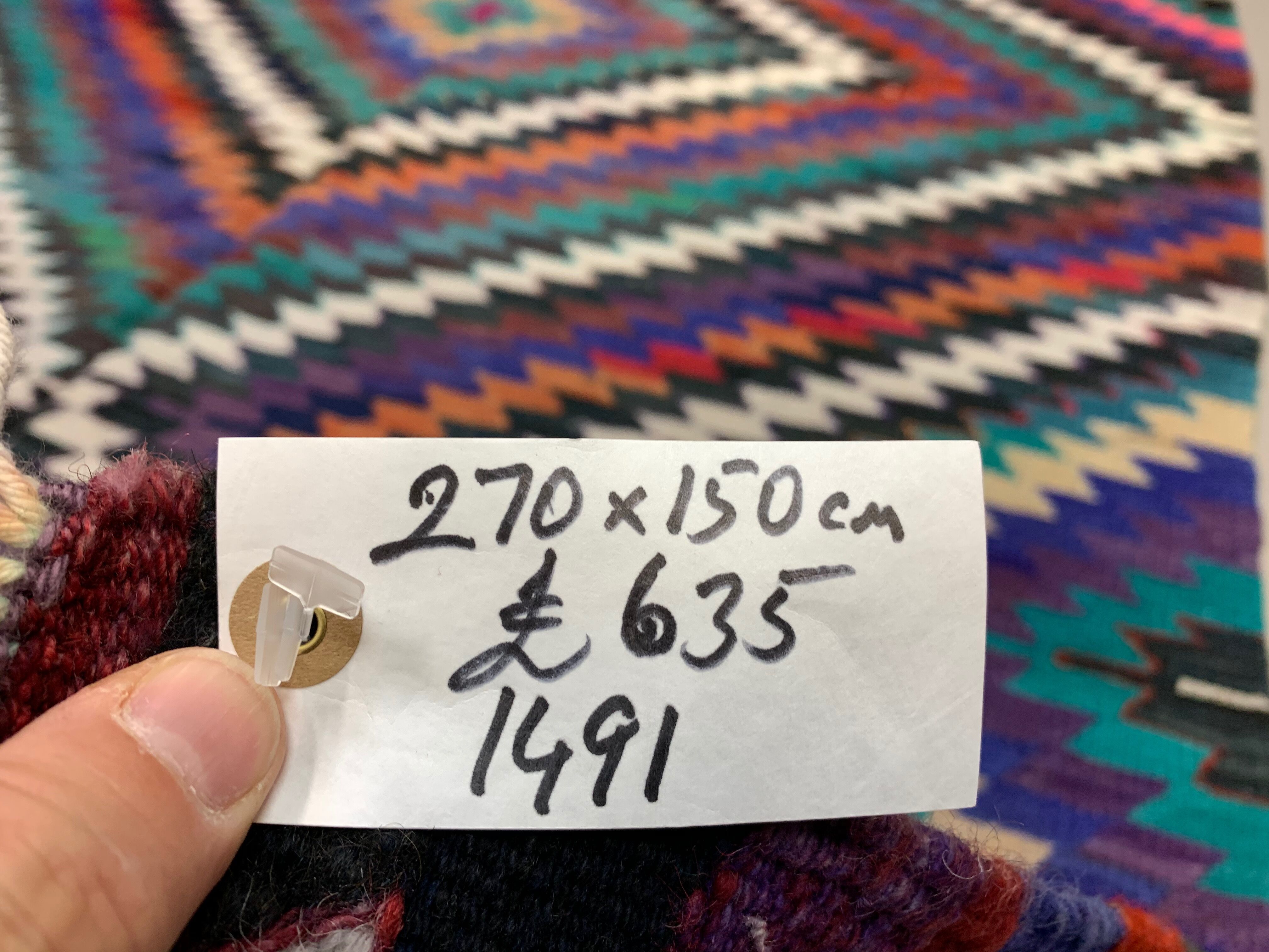 Turkish kilim 270x150 cm wool